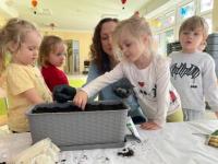 Wiosenne sadzenie roślin w przedszkolu i zajęcia edukacyjne: „W wiosennym ogrodzie”