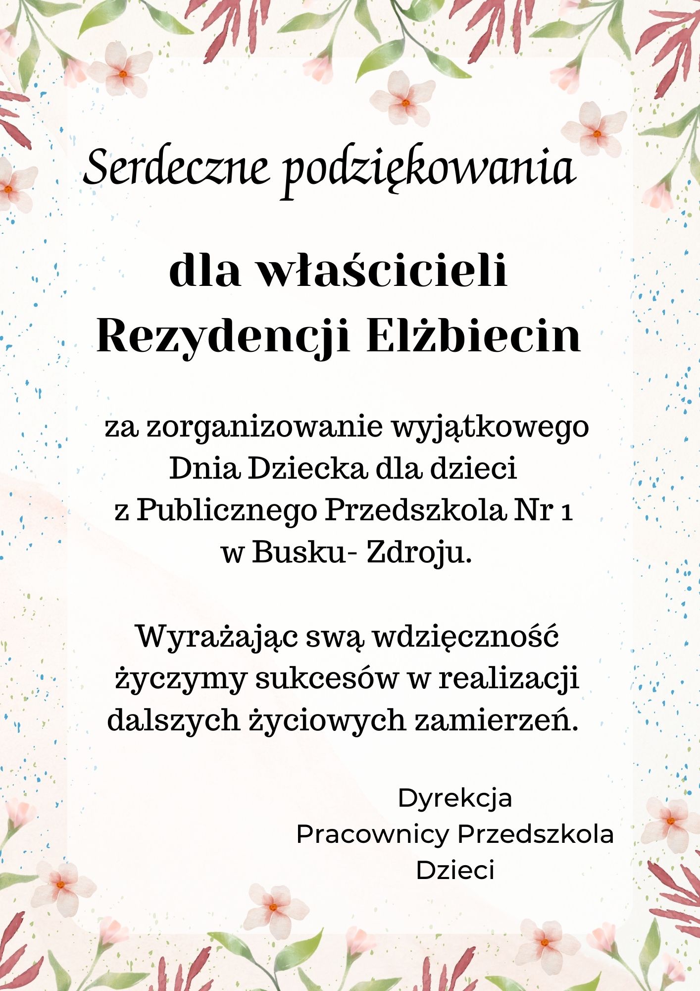 Podziękowanie